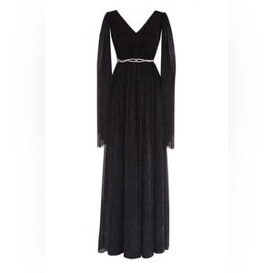 Kei‎ Kei Moonlight Long Sleeve Maxi Dress Black Size 10 NWOT